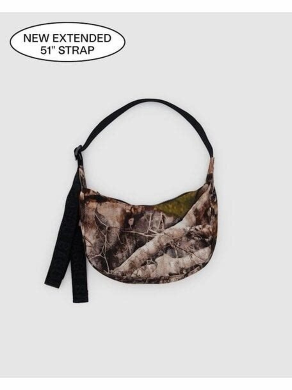 BAGGU Camo Small Crescent Nylon Crossbody Bag